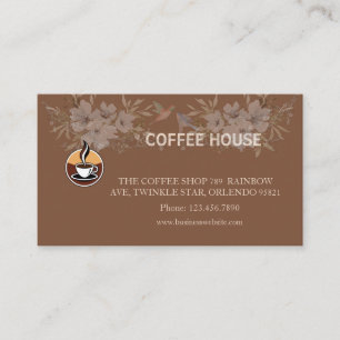 Visite Carte de fidélité de la boutique de café Floral Mo