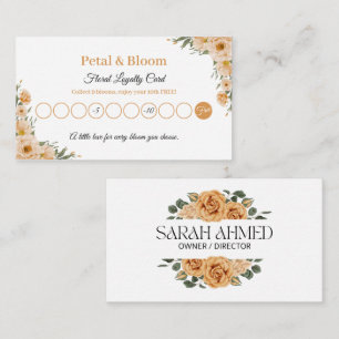 Visite Carte de fidélité de la boutique de fleurs Rose Él