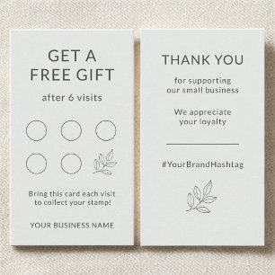 Visite Carte de fidélité de petite entreprise minimaliste