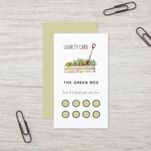 Visite Carte de fidélité de restaurant de salade