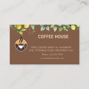 Visite Carte de fidélité de salon de café moderne d'été