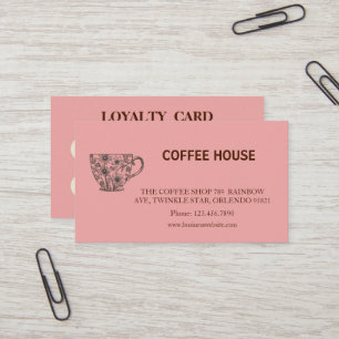 Visite Carte de fidélité de salon de café moderne simple