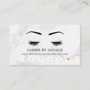 Visite Carte de fidélité de salon de cils et sourcils noi