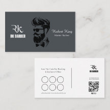 Carte de fidélité de salon de coiffure avec QR