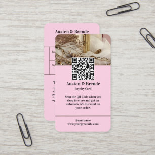 Visite Carte de fidélité - Design photo centré sur la bea