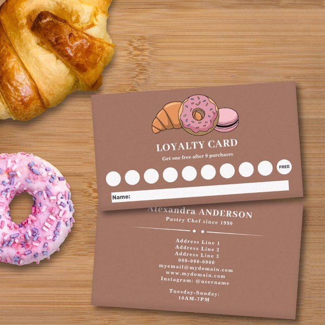 Visite Carte de fidélité du chef pâtissier (Pastry Chef Loyalty Card)