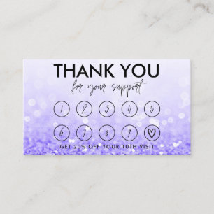 Visite Carte de fidélité du logo de maquillage pourpre