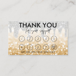 Visite Carte de fidélité du logo Gold Makeup
