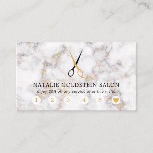 Visite Carte de Fidélité du Salon de Coiffure Marble Blac