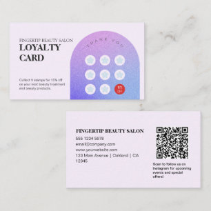 Visite Carte de fidélité élégante Parties scintillant vio