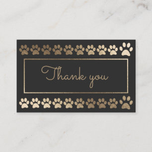 Visite Carte de fidélité Empreinte de patte chien marcheu