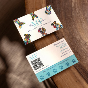 Visite Carte de fidélité et QR code pour le toilettage de