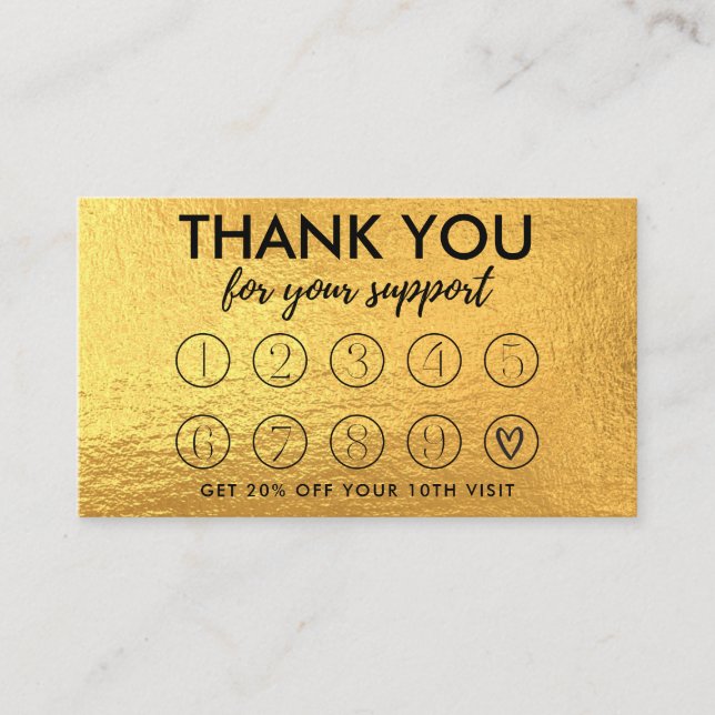 Visite Carte de fidélité Gold Maquillage (Devant)