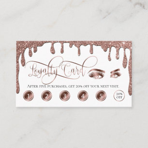 Visite Carte de fidélité Gold Maquillage de goutte de bea