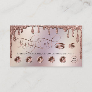 Visite Carte de fidélité Gold Maquillage de goutte de bea