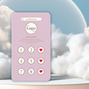 Visite Carte de fidélité inspirée de Girly Pink Instagram