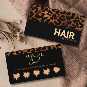 Visite Carte de fidélité Leopard Cheetah Beauty Salon mod