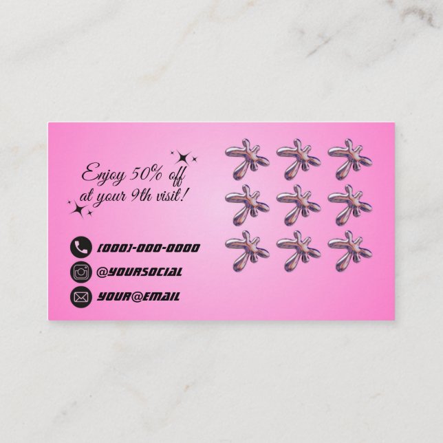 Visite Carte de fidélité métallique (Dos)