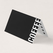 Carte de fidélité minimaliste de café noir plié mo