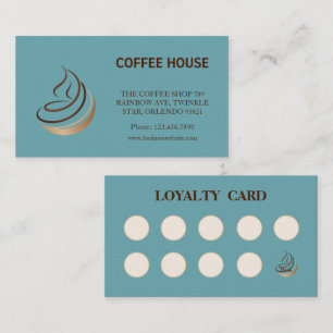 Visite Carte de fidélité minimaliste de la cafétéria