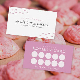 Visite Carte de Fidélité Minimaliste Rose Pailletée pour