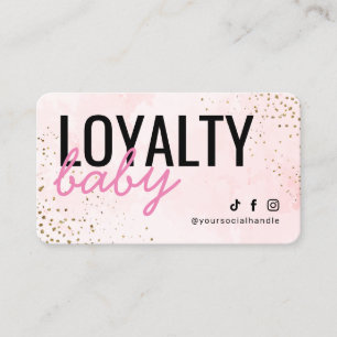 Visite Carte de fidélité moderne Blush Rose Gold