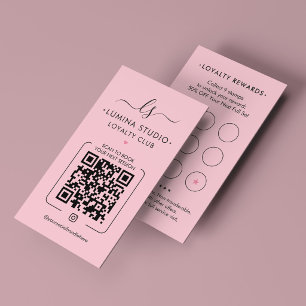 Visite Carte de fidélité Pastel Rose pour Artiste Maquill
