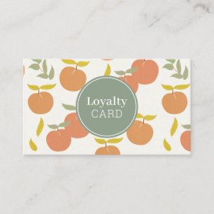 Visite Carte de fidélité Peach Motif Cream