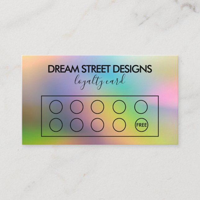 Visite Carte de fidélité personnalisée (Devant)