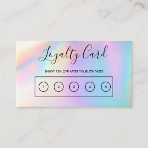 Visite Carte de fidélité personnalisée Faux Pastel
