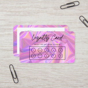 Visite Carte de fidélité personnalisée Faux Rose