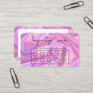 Visite Carte de fidélité personnalisée Faux Rose