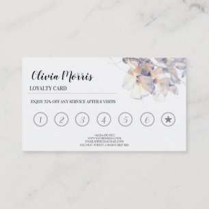 Visite Carte de fidélité pétalée personnalisée 