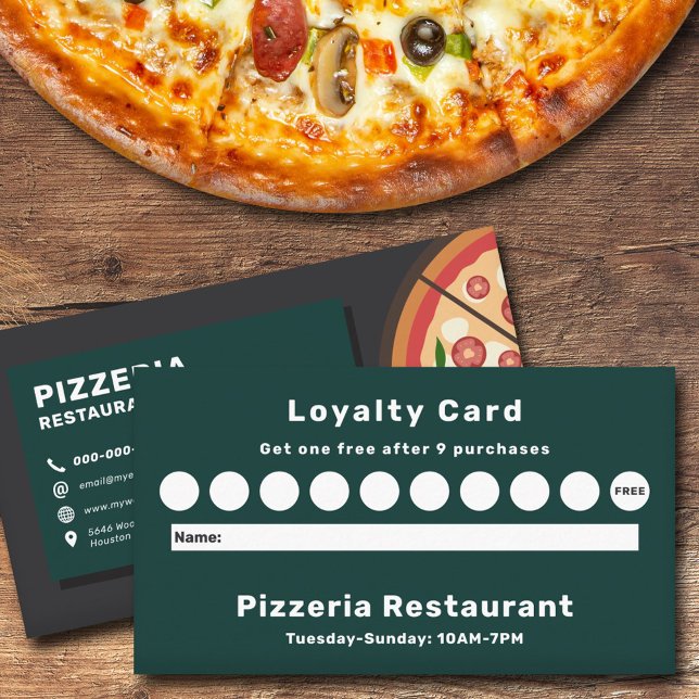 Visite Carte de fidélité Pizzeria Restaurant (Pizzeria Restaurant Loyalty Card)