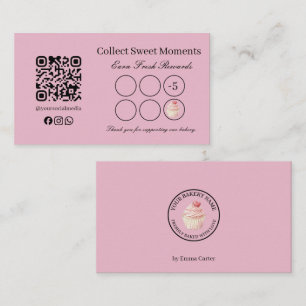 Visite Carte de Fidélité pour Boulangerie de Cupcakes Ros