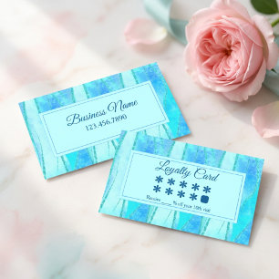 Visite Carte de fidélité pour entreprise de beauté Blue E