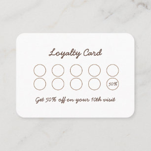 Visite Carte de fidélité pour entreprise de café et gâtea