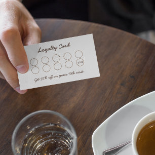 Visite Carte de fidélité pour entreprise de café et gâtea