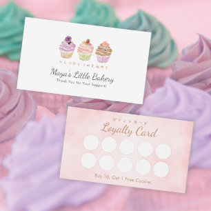 Visite Carte de fidélité pour la boulangerie de Cupcake P