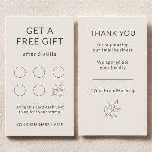 Visite Carte de fidélité pour petite entreprise minimalis