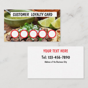 VISITE CARTE DE FIDÉLITÉ POUR TAQUERIA - CLIENT