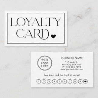 Visite Carte de Fidélité Professionnelle Élégante Simple 