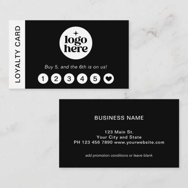 Visite Carte de Fidélité Professionnelle Moderne Logo Noi (Devant / Derrière)