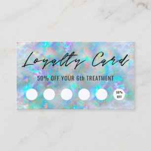 Visite carte de fidélité texture opale