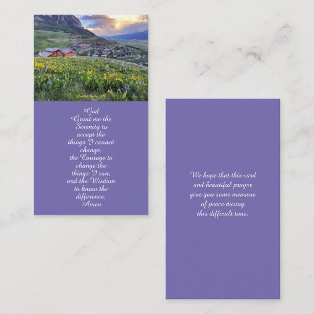 Visite Carte de funérailles florales de célébration de vi (Devant / Derrière)
