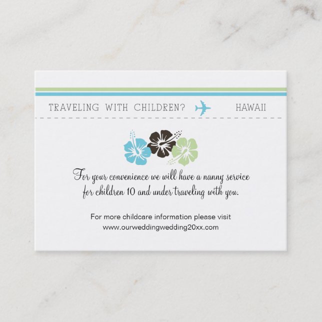 Visite Carte de garde d'enfants pour Mariage (Devant)