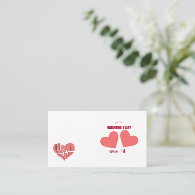 Visite Carte de la Saint-Valentin – Élégante et sincère (Debout devant)