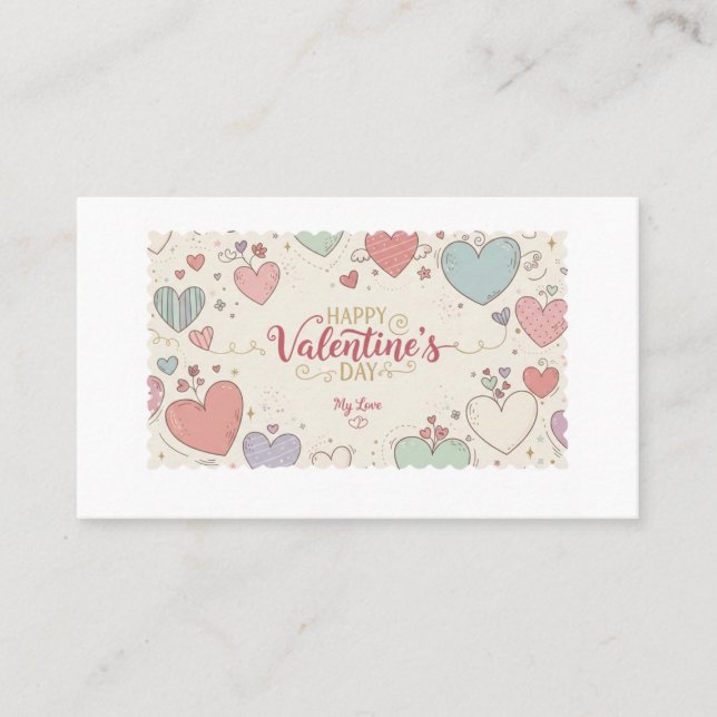 Visite Carte de la Saint-Valentin romantique – Illustrati (Devant)