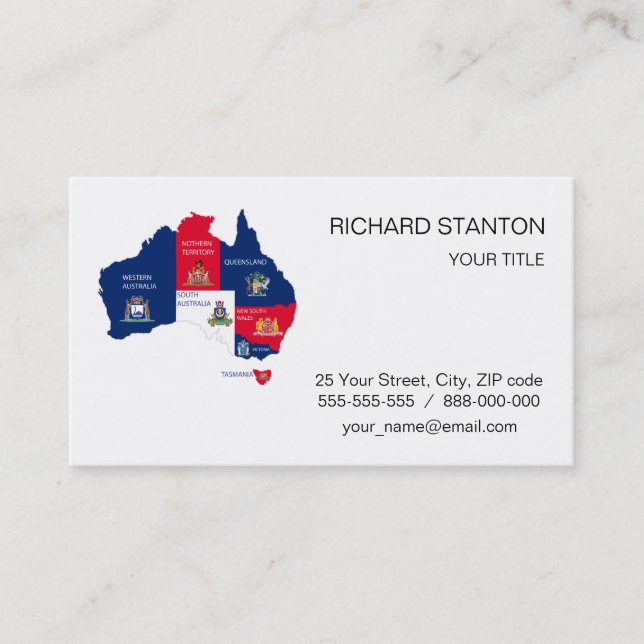 Visite Carte de l'Australie (Devant)