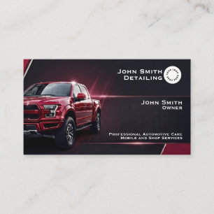 Visite Carte de lavage et de detailing Red Truck Auto ave
